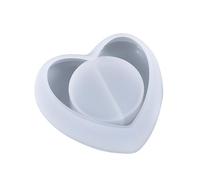 Healeved Heart Shape Silicone Candlestick Mold for Candle Holder Making, DIY Crystal Epoxy Resin Mold for Romantic Wedding Day Candles, Desktop Ornament Casting Mould