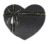 Healeved Heart-Shaped Black Paper Present Box with Lid, Large Multi-Use Packaging Box for Valentine'S Day Chocolates and Jewelry Wrapping, Creative Heart Present Container