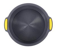 Healeved Heat-Resistant Silicone Cake Pan with Handles 9.5-inch Non-Stick Round Baking Mold for Oven Use, Professional Kitchen Bread and Baking Pan for Home Use Random Color