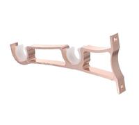 Healeved Heavy Duty Double Curtain Pole Brackets Made of Aluminium Alloy with Easy Secure Feature, Modern Simple Design for Kitchen and Bedroom Window Rod Support
