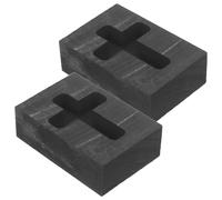 Healeved High Temperature Graphite Crucible Mold Cross-Shaped Design 2pcs for Metal Casting Suitable for Jewelry Making and Metalwork Crafts