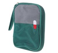 Healeved Household First Aid Pouch Storage Bag with Zip Design and Convenient Storage, Portable Oxford Cloth Holder 5.50x4.13x1.18in Lightweight for Outdoor Hiking Use