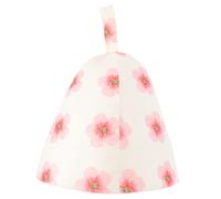 Healeved Household Spa Accessory Felt Bathing Hat Sauna Hat Pattern Non-Slip and Absorbent