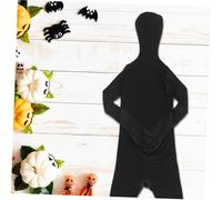 Healeved Invisible Ninja Cosplay Bodysuit Black Full-body Stretch Costume for Halloween Parties Unisex Comfortable Tight-fit Jumpsuit