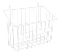 Healeved Iron Rabbit Feeder Basket for Small Animals Including Squirrels and Guinea Pigs, White Iron Rack for Rabbits, Reusable Hay Feeding Basket that Keeps Cage Clean and Organised
