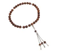 Healeved Islamic Prayer Beads Wooden Bracelet with Large Beads Handmade Middle Eastern Design Comfortable Feel for Meditation Ramadan Party Accessory