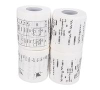 Healeved Jumbo Toilet Rolls 4 Rolls Chemical Physics Formula Printed Tissue Funny Comfortable Toilet Paper Roll Unique Home Decor for Classroom