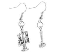 Healeved Justice Themed Metal Earrings for Lawyers Gavel Inspired Jewelry Lightweight Comfortable for Law Students Durable Lawyer Accessories