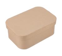 Healeved Khaki Paper Boxes with Lids Featuring Versatile Design and Ample Storage Space, Rounded Shape for Art Projects and Storage, Simple Yet Sophisticated Paper Boxes for Crafting