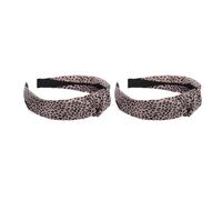 Healeved Knotted Headband for Casual Outings and Comfortable Fit 2 Pcs Leopard Print Wide Fabric Band with Non-slip Design, Versatile Styling for Women and Vacation Adventures
