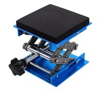 Healeved Lab Jack Scissor Platform 10X10Cm Sturdy Aluminium Lift Table with Shock-Absorbing Foam for Educational Laboratory Use