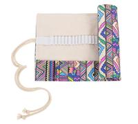 Healeved Large Capacity Pencil Roll up Case for Art Students Multiple Fixed Positions to Prevent Pen Point Breaking, Cloth Material, Roll up Type Pencil Storage Bag for Water Color Brush