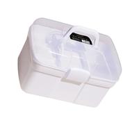 Healeved Large-capacity Portable Makeup Box Multi-layer Storage White for Beauty Artists and Salon Use for Organizing Cosmetics and Led Light Therapy Equipment