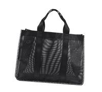 Healeved Large Capacity Waterproof Resin Mesh Beach Bag with Portable Handle, Easy to Hold Bath and Travel Storage Tote for Outdoor Use, Stylish Modern Design