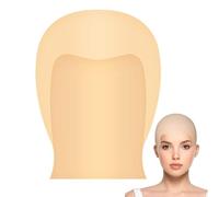Healeved Latex Bald Cap Khaki Colour for Adults with Lifelike Appearance and Easy to Wear Design Sturdy Makeup Bald Cap Wig Accessory Suitable for Funny and Trick Scenarios