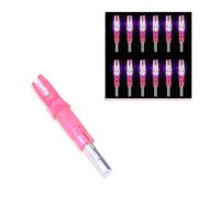 Healeved LED Lighted Arrow Nocks Luminous over 48 Hours, Abs Material Manual On/off 6pcs Fits 6.2mm Arrow Shaft for Bow Accessories Hunting for Night Hunting