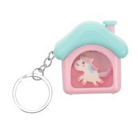 Healeved LED Unicorn Keychain with Music and Light, Creative House Pendant for Purse and Bag Decoration