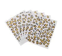 Healeved Leopard Print Gold Foil Temporary Stickers 6 Sheets 6.30X5.12 Inch Easy Apply Removable Body Tattoos for Festivals Parties Cosplay