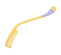 Healeved Lightweight Curved Handle Hairbrush with Ergonomic Design for Hand-disabled People and Seniors, Plastic Detangling Hair Brush with Long Reach, Portable for Home and Travel Use