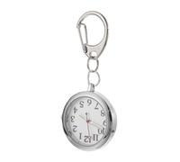 Healeved Lightweight Stainless Steel Nurse Clip Watch with Luminous Hands Silver Buckle Pocket Watch for Work the Hospital and Daily Use