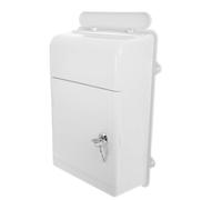 Healeved Lockable Wall Mounted Mailbox and Plastic Material with Secure Lock Modern Stylish Appearance and Letter Storage, White Rainproof Storage Box and Voting for Charity Donation