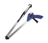 Healeved Long Hand Garbage Clip Trash Picker Tool Blue Foldable Reaching Aid for Home and Outdoor Sanitation Workers