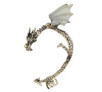 Healeved Luminous Dragon Shape Ear Clips Stylish Non-pierced Ear Jewelry for Men and Women Retro Punk Accessories for Parties and Daily Wear