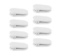 Healeved Magnetic Lavalier Microphone Clip and Plastic Material with Strong Magnetic Attachment 8pcs Prevents Shifting White Minimalist for Shirt Collar for Classroom and Online Teaching
