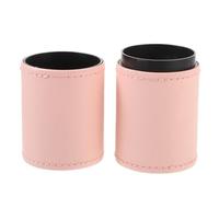 Healeved Makeup Brush Organizer Cup for Desk and Bathroom, Pink Cosmetic Brush Holder with Pen Storage, Desktop Art and Craft Organizer for Home and Vanity Table