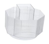 Healeved Makeup Brush Organizer Holder Cosmetic Brush Storage Box 360° Rotating for Tabletop Organization Dustproof Cosmetic Display Case for Beauty Enthusiasts