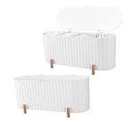 Healeved Makeup Organizer Box 2pcs Storage Case for Cosmetics Bathroom Accessory Perfume Organiser Tray