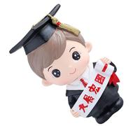 Healeved Male Doctor Realistic and Delicate Design Cake Insert Resin Graduation Cake Toppers Desktop Ornament Decorative Graduation Gifts for Men for Celebrating and Carnival