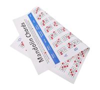 Healeved Mandolin Chord Chart Practice Diagram on Copperplate Paper Large Size Colourful Easy-to-read Mandolin Fingering Guide for Efficient Learning and Practice