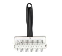 Healeved Manual Pizza Needle Roller with Comfortable Handle Grip for Pastry and Tart Dough Baking, Stainless Steel and Plastic Dough Docker Practical Kitchen Tool for Pizza and Bread