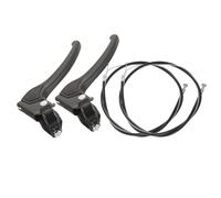 Healeved Manual Wheelchair Brake Handle Extenders with Cable Locking, Rapid-actuating Linear Brake Lever Replacement Parts, Metal and Plastic Construction, Easy Installation for Home