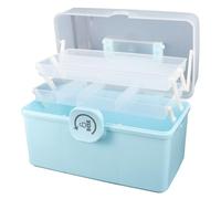 Healeved Medicine Storage Box and Large Capacity with Multi-Layer Design and Cover, Plastic Household First Aid Kit Organiser for Family Use Outdoor Sports
