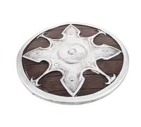 Healeved Medieval Knight Shield Prop for Adults and Boys with Secure Attachment and Smooth Rounded Borders, Classic Pvc round Shield for Cosplay Party or Halloween Costume Accessories