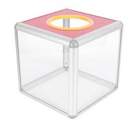 Healeved Medium 25cm Raffle Box Aluminum Alloy Frame, Charity Donation and Fundraising Storage Box, Secure Votes and Office Mailbox Container