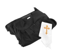 Healeved Men's Clergy Robe with Stole Accessory, Traditional Polyester Priest Costume for Religious Ceremony and Festive Atmospheres, Breathable and Easy Maintenance, 90cm Shawl for Dress