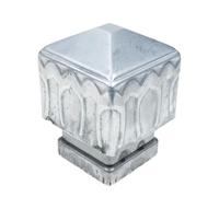 Healeved Metal Fence Post Caps Square 60×60Mm Iron Fence Post Covers Decorative Lotus Finial for Garden Railing