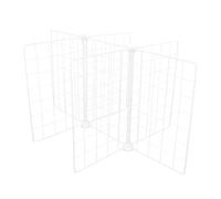 Healeved Metal Freezer Divider Shelf with 6 Grid Refined Iron Design, Easy Maintenance White Storage Rack for Kitchen and Home Use, for Organising Small Items and Food Efficiently