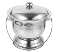 Healeved Metal Urine Bucket Portable Camping Urinal Easy to Carry Elderly Unisex Urine Pot