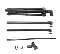 Healeved Microphone Foldable and Floor Mic with Adjustable Base Stand Tripod for Metal Frame, Height Adjustable Black Suitable Karaoke Singing and Online Lessons