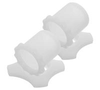 Healeved Microphone Rings Silicone with Easy Installation and Removal 2 Sets Glow the Dark Stylish White Mic Bottom End Rod Sleeves for Cordless Microphone Protection for Ktv and Bars