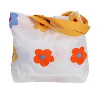 Healeved Mini Appearance Cotton with Material Handbag and Thickened Canvas Floral Fine Workmanship Packaging, Unique Design and Lovely for Daily Travel and Shopping Mall