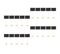 Healeved Mini Chalkboard Signs Simple and Generous Design Reusable with Base 20pcs Black Wooden Chalkboard Labels for Garden and Kitchen for Food Labelling and Home Décor