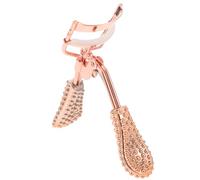 Healeved Mini Eyelash Curler with Metal Plating and Rubber Handle for No Pulling and Curled Eyelashes, Makeup Tool for Women, for Everyday Makeup Use