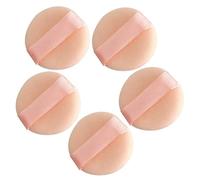 Healeved Mini Flocking Powder Puff 5pcs 2.5cm Soft Makeup Sponges for Women and Girls Breathable Cosmetic Supplies for Loose Powder Portable Finger Puff for Travel