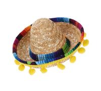 Healeved Mini Mexican Sombrero Hat for Pets Adorable Tiny Hair Clips for Festive Celebrations Unique Mexican Costume Accessory for Dogs and Cats for Birthday and Fiesta Parties