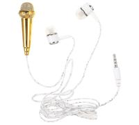 Healeved Mini Microphone Portable Tiny Mic Plastic Yellow for Podcasting, Household Entertainment Gift, Singing